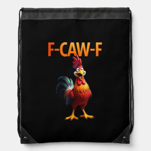 Funny F Caw F Chicken Gothic Vintage Style Drawstring Bag