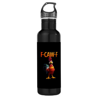Funny F Caw F Chicken Gothic Vintage Style Stainless Steel Water Bottle