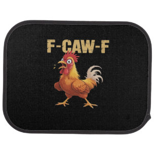 Funny F Caw F Chicken Retro Style Design Car Floor Mat