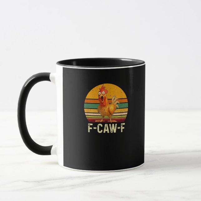 Funny F-Caw-F Chicken Shirts F-Caw-F Chicken Vinta Mug (Left)