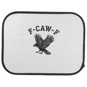 Funny F-Caw-F Crow Aesthetic Style Car Floor Mat