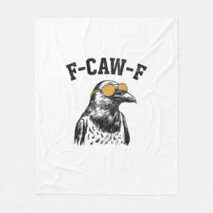Funny F-Caw-F Crow Fleece Blanket