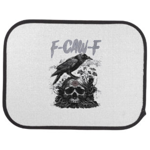 Funny F-Caw-F Crow Funny Halloween Retro Classic Car Floor Mat