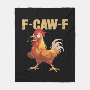 Funny F-Caw-F Crow Humor Gothic Fleece Blanket