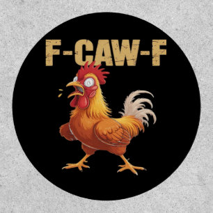 Funny F-Caw-F Crow Humor Gothic Patch