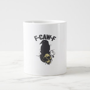 Funny F-Caw-F Crow Vintage Humor Essential Creativ Giant Coffee Mug