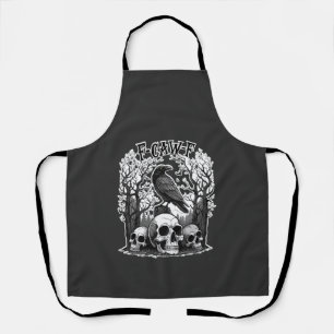 Funny F Caw F Raven Halloween Apron