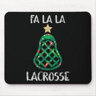 Funny Fa La Lacrosse Player Lax Christmas Mouse Pad