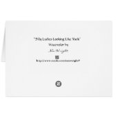 Funny Fabulous Ladies Cards (Back Horizontal)