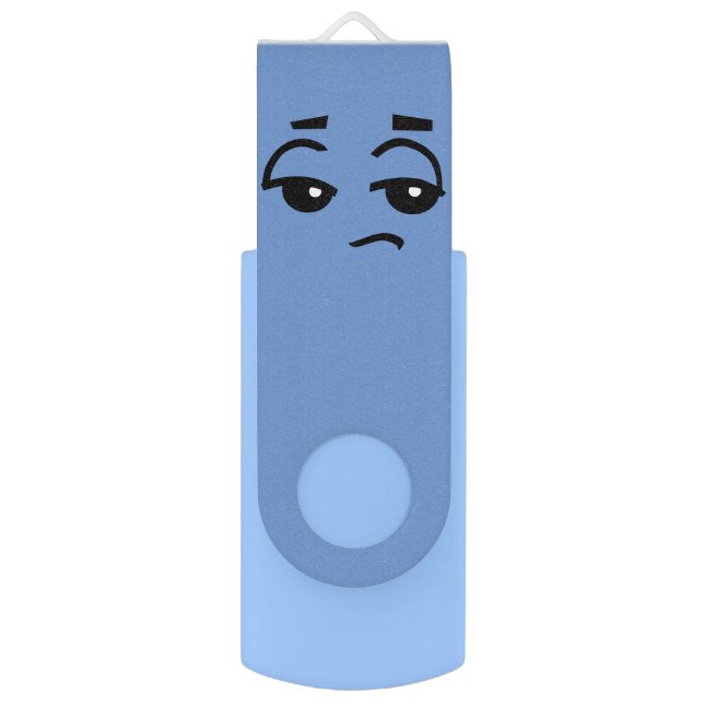 FUNNY FACE 8GB USB FLASH DRIVE (Front Vertical)