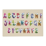 Funny Face Animals Alphabet Laminated Placemat at Zazzle