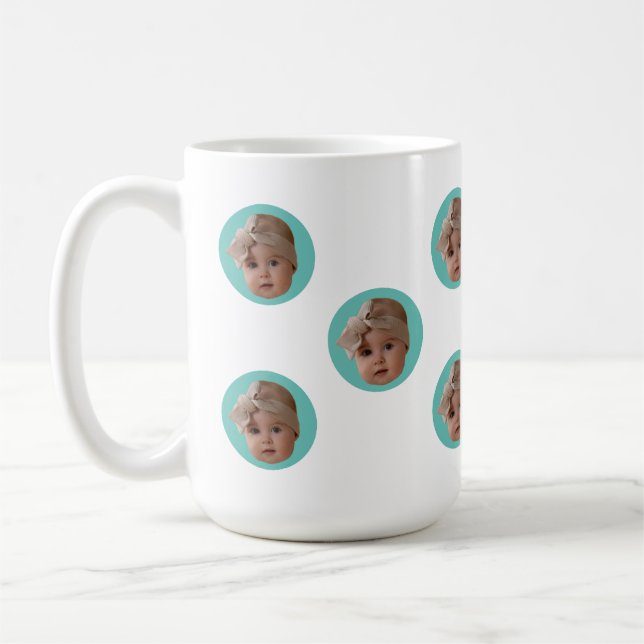 Funny Face Baby Pet Mother's Day Child Image Gift Coffee Mug (Left)