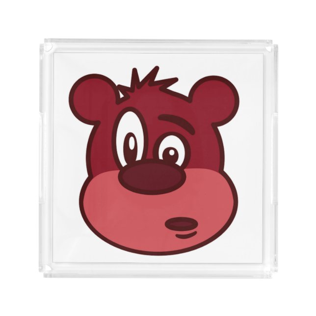 FUNNY FACE BEAR ACRYLIC TRAY (Front)