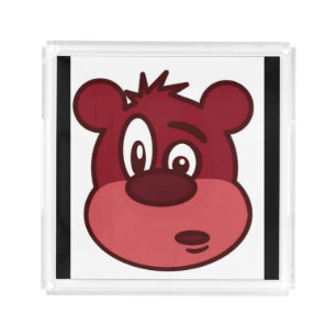 FUNNY FACE BEAR ACRYLIC TRAY
