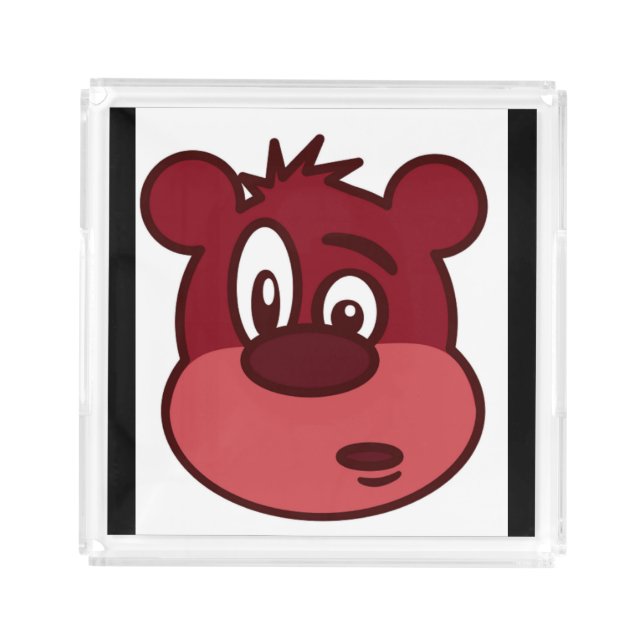 FUNNY FACE BEAR ACRYLIC TRAY (Front)