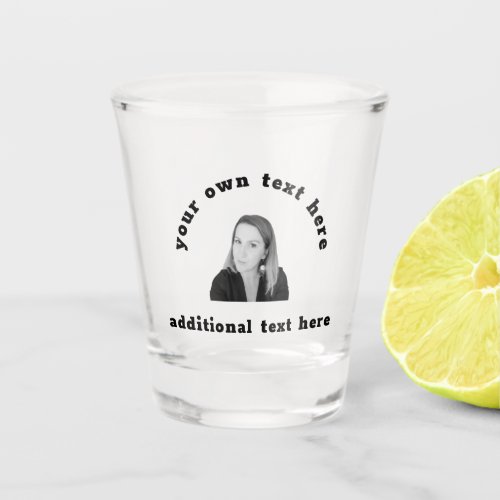 Funny face birthday picture photo  shot glass