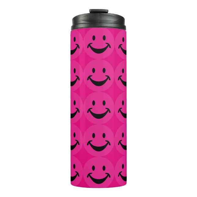 Funny face black+ your backg. & ideas thermal tumbler (Front)