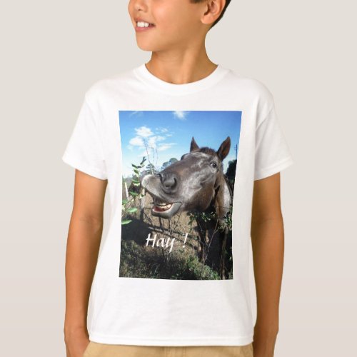 Funny Face brown horse T_Shirt