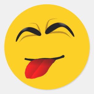 FUNNY FACE CLASSIC ROUND STICKER