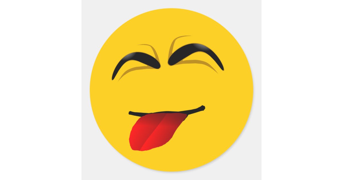 FUNNY FACE CLASSIC ROUND STICKER | Zazzle
