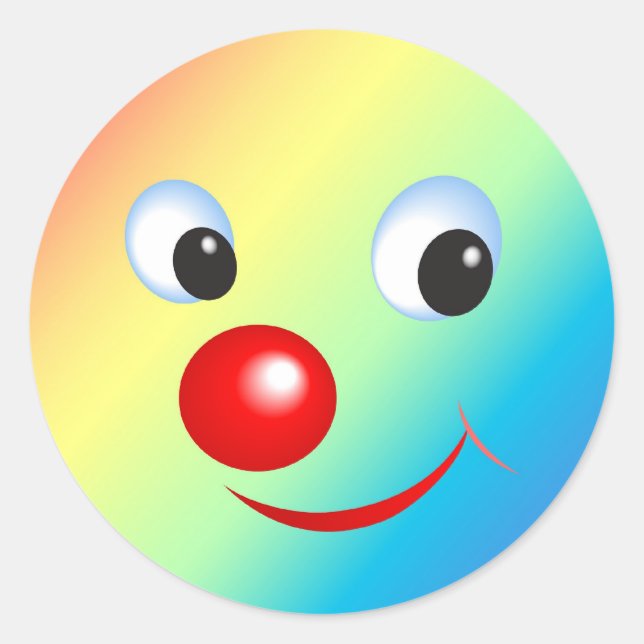 Funny Face Classic Round Sticker (Front)