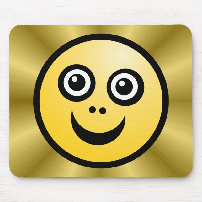 Funny Face (color me) - Gold - v2 Mouse Pad (Front)