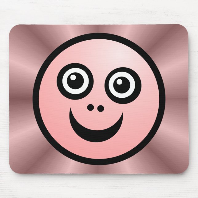 Funny Face (color me) - Pink - v2 Mouse Pad (Front)