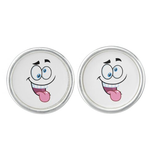 funny face cufflinks