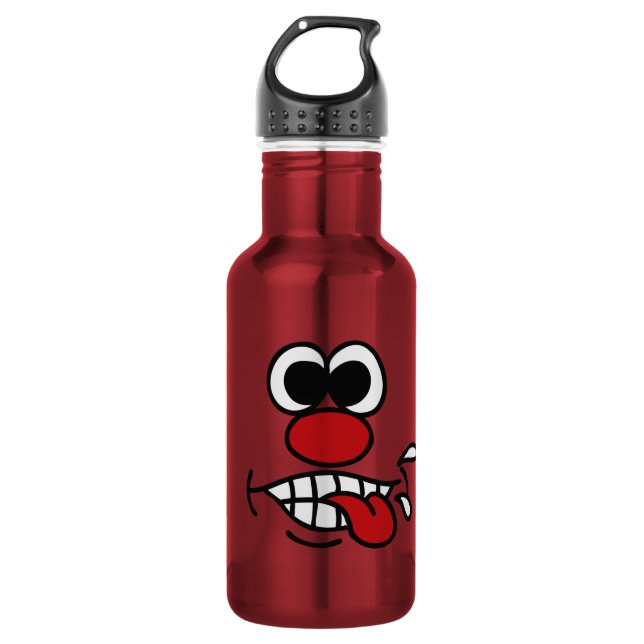 Funny Face custom Stainless Steel Water Bottle (Front)