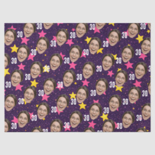 Funny Face Customiized Photo Pink Party Tissue Paper