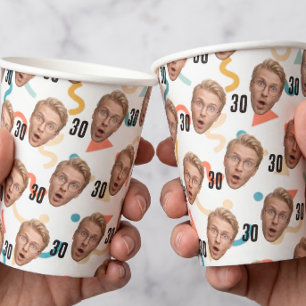 Funny Face Customized Photo Party Paper Cups
