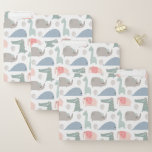 Funny Face Cute Doodle Animal Pattern File Folder