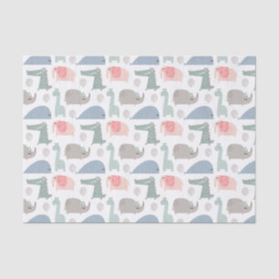 Funny Face Cute Doodle Animal Pattern Tissue Paper