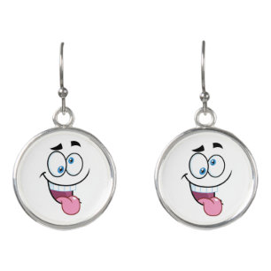 funny face earrings