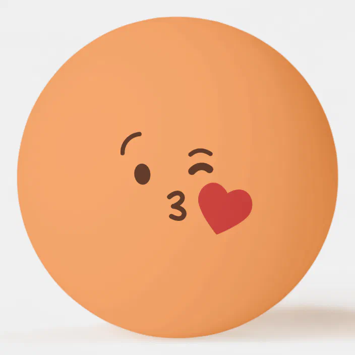 Funny Face Emoji Emoticon Love You Ping Pong Ball Zazzle Com