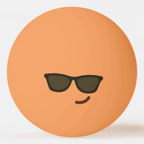 Funny Face Emoji Emoticon Mr Cool Ping_Pong Ball