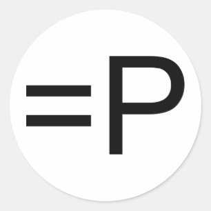 Funny Face Emoticon! Classic Round Sticker