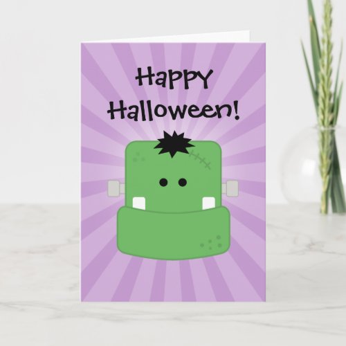 Funny Face Frankenstein Card