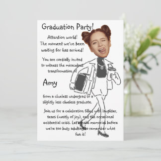 Funny Face | Fun & Unique Photo Graduation Party Invitation