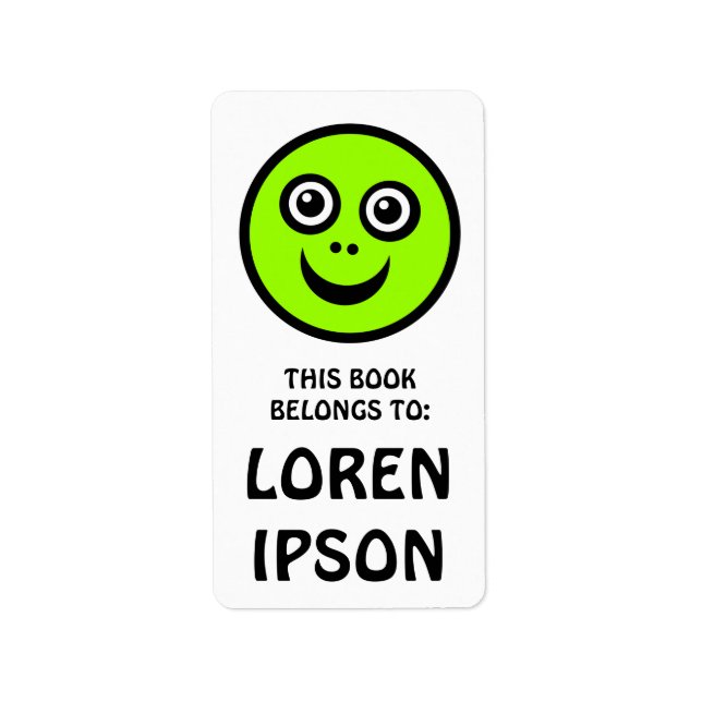 Funny Face - Green - Book Plate (Front)