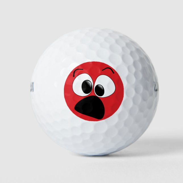 Funny Face Humor Golf Balls (Front)