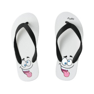 funny face kid's flip flops