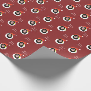 Funny Face Merry Christmas Photo Custom  Wrapping Paper