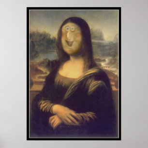 Funny Face Mona Lisa Laughter Poster