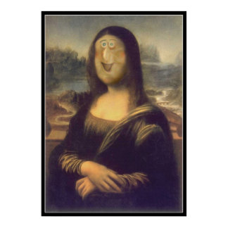 Funny Face Mona Lisa Laughter Poster