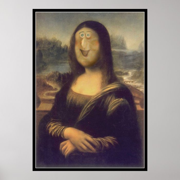 Funny Face Mona Lisa Laughter Posters