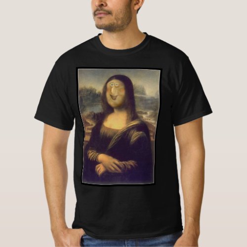 Funny Face Mona Lisa T_Shirt