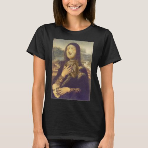 Funny Face Mona Lisa T_Shirt