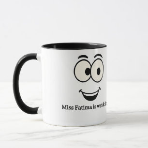Funny Face Mug – Custom Text Eyes & Smile