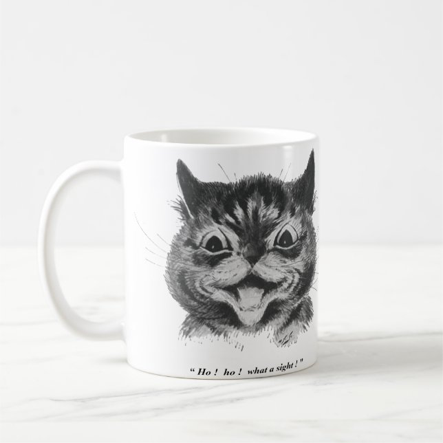 Funny Face of Cat (3), Louis Wain Coffee Mug (Left)